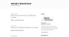 Desktop Screenshot of mosbymountain.org